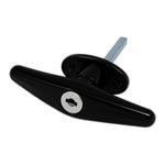 Liftaway Black Chrome Front Fix Lockable T-Handle LA135