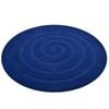 Handmade Round Wool Rug - Swirl - Aqua - 160x160cm