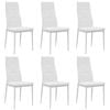 vidaXL Dining Chairs 6 pcs White Faux Leather