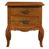 Centrum Furniture French Provincial 2 Drawer Side Table - Light Pecan