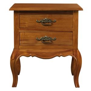 Centrum Furniture French Provincial 2 Drawer Side Table - Light Pecan