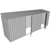 Build-A-Shed 1.2 x 5.2 x 2.0m Skillion Dual Single Hinged Side Doors Shed - Zinc