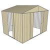 Build-a-Shed 3.0 x 2.3 x 2.3m Triple Sliding Door Shed - Cream