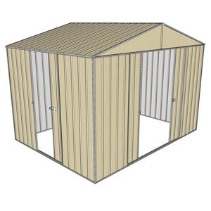 Build-a-Shed 3.0 x 2.3 x 2.3m Triple Sliding Door Shed - Cream