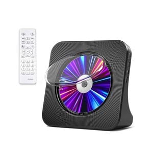 Tooleroo USB Rechargeable Desktop CD Player Speaker - Bluetooth Portable Black