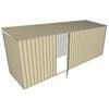 Build-a-Shed 1.5 x 5.2 x 2m Single Hinged Side Door Skillion Shed - Cream