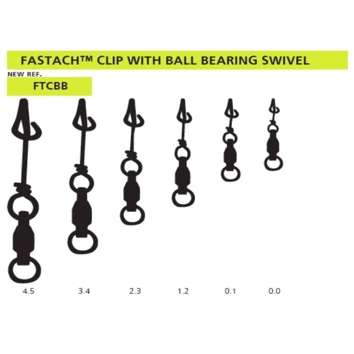 Mustad Ultrapoint Fastach Clip With Ball Bearing Swivel 0.1