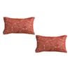 SOGA 2X 35cm Burgundy Cinnabar Throw Pillows
