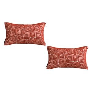 SOGA 2X 35cm Burgundy Cinnabar Throw Pillows
