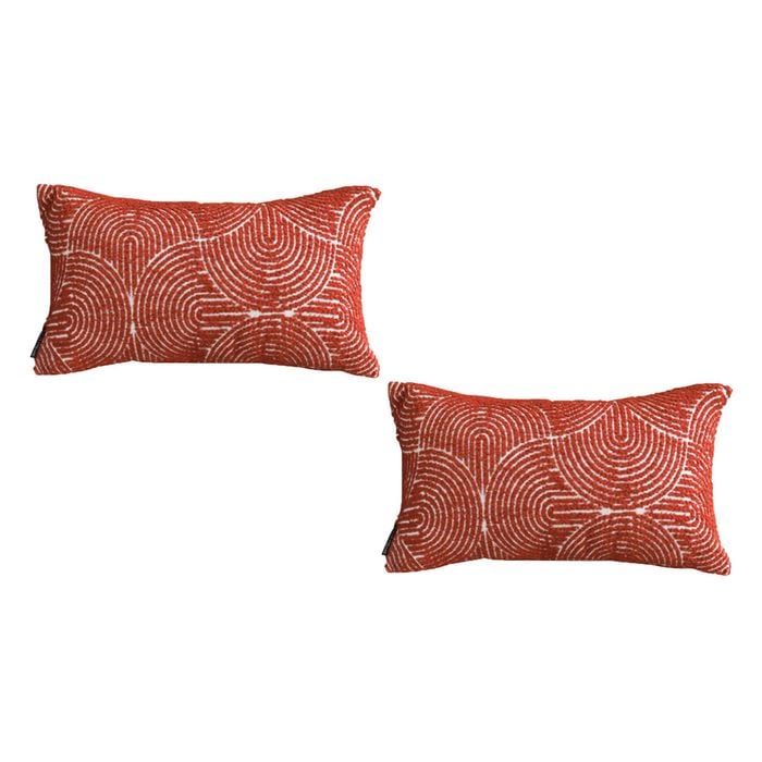 SOGA 2X 35cm Burgundy Cinnabar Throw Pillows