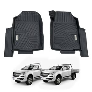AUSGO Car Floor Mats for Holden Colorado Single / Extra Cab RG Series 2012-2020 All-Weather Floor Liners