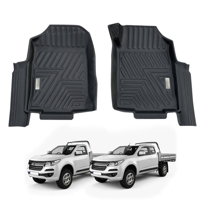AUSGO Car Floor Mats for Holden Colorado Single / Extra Cab RG Series 2012-2020 All-Weather Floor Liners