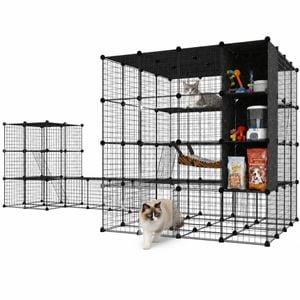 Advwin Cat Cage DIY 4 Tier + 3 Tier Large Pet Cage Cat Condo House
