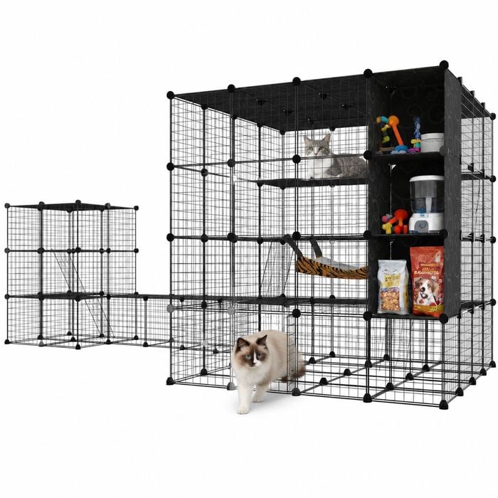 Advwin Cat Cage DIY 4 Tier + 3 Tier Large Pet Cage Cat Condo House