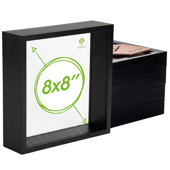 Nicola Spring 5 Piece Box Photo Frame Set - 8 X 8 Square Acrylic Frame