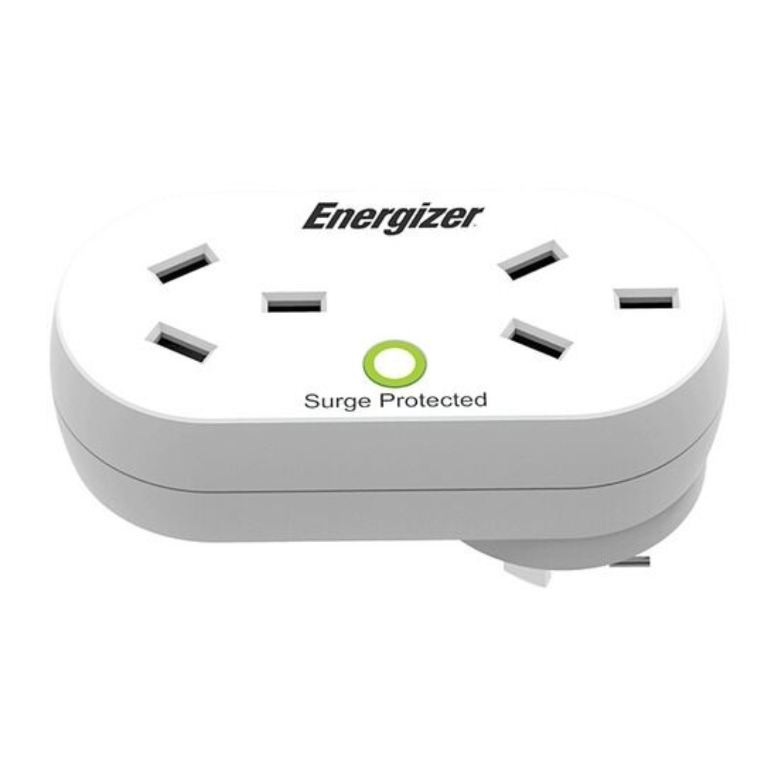 ENERGIZER 2 Outlet White Power Adapter With Surge Protection