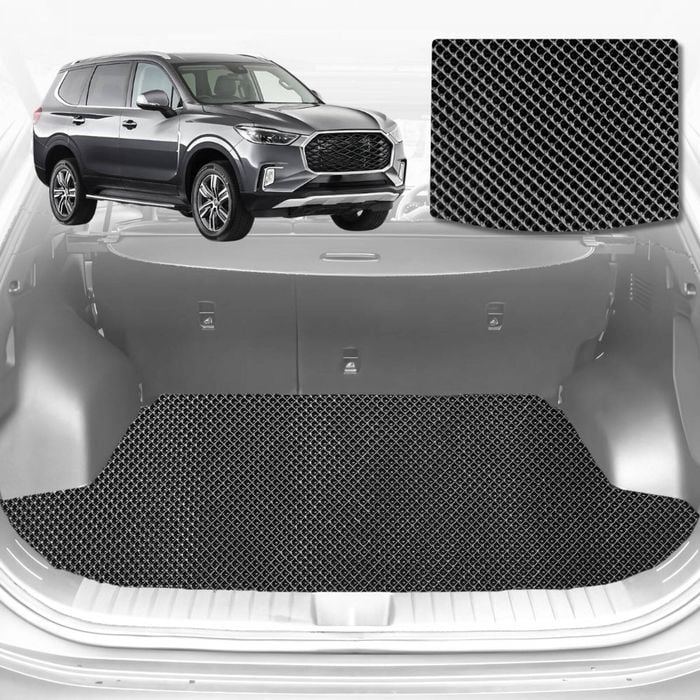 6D Diamond Car Boot Mat for LDV D90 2017-Current-Cargo Mat-Black-Outback GT