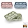 Catzon 3 Pcs Silicone Ice Ball Molds 6 Cavity with Removable Lid for Cocktail