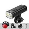 Bicycle Headlight With Taillight Black