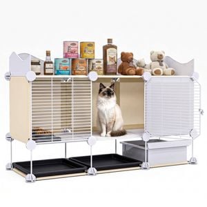 Advwin Cat Cage With Cat Litter Box Diy Cat Enclosures Cat Condo House