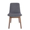 Sk Designer Living | Cozy Dining Chair | Walnut Legs - Grey Fabric