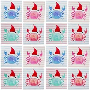 4x 4pc LVD Coasters Crabulous Xmas Decorative Barware/Serveware Home Kitchen