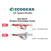 Ecogear ZX Replacement Assist Fishing Hook Size M Black