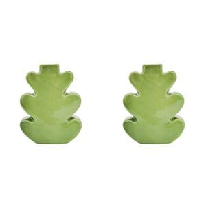 2PK Urban Products Alice Leaf Home Decor Vase Green 18cm