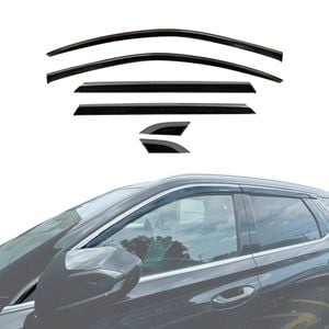 AUSGO Stainless Trim Weather Shields for Hyundai Palisade 2019-2025 Weathershields Window Visors Wind Deflectors