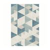 Urban Style Microfibre Rug Geometric Printed Home Decor Blue 160x240cm