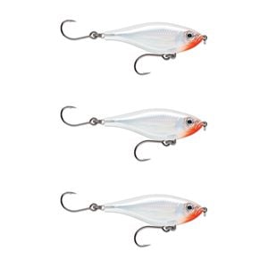 3x Rapala 8cm X Rap Twitchin' Mullet Slow Sink Glidebait Fish Lure -Glass Ghost