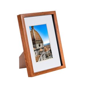 Nicola Spring 3D Shadow Box Frame with A5 Mount - A4 (8" x 12") - Dark Wood