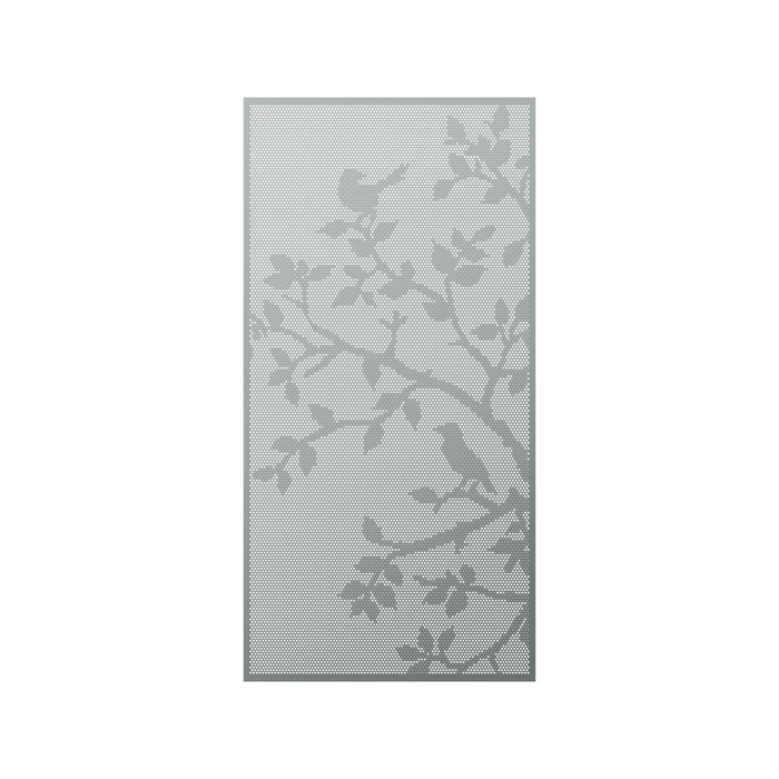 Walpix 1800 x 900 x 2.0mm Perforated Aluminium Decorative Screen Flat Profile Spring Full Perf - Woodland Grey