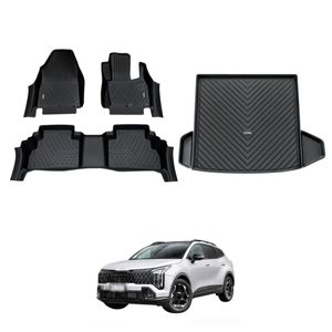 AUSGO Floor Mats & Boot Liner Set for KIA Sportage Petrol NQ5 PE 2025-Onwards Without Subwoofer Car Floor Liners Cargo Mat