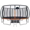 Mazam 16FT Kids Trampoline Safety Enclosure Net Basketball Set Ladder Round