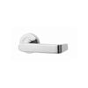 Lockwood Satin Chrome 1220 Symphony 59 Round Rose Privacy Lever Set