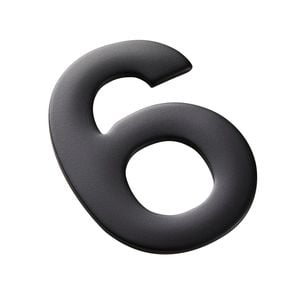 Sandleford 50mm Matt Black Mode Numeral 6