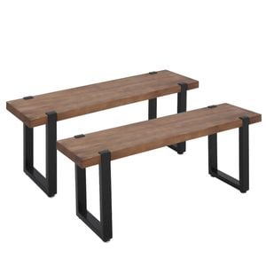 Levede 2x Wooden Dining Bench Chairs 140CM