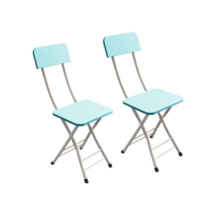 SOGA Blue Foldable Chair Space Set of 2