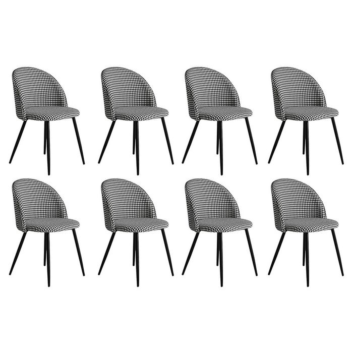Levede 8pcs 42x46x84cm  Dining Chairs - Houndstooth