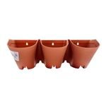 Jack Terracotta 3 Pot Garden Up Vertical Wall Stacker