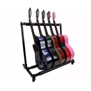 Guitar Stand For 5 Guitars Bass Electric Acoustic Floor Holder Rack Foldable