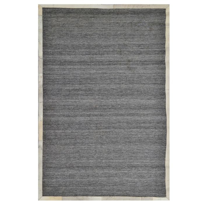 Modern Handwoven Rug-Signature 3636-Charcoal/Cream-80x300cm