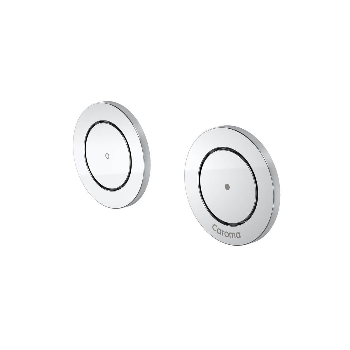 Caroma Chrome Invisi Series II Round Dual Flush Buttons - Bunnings ...