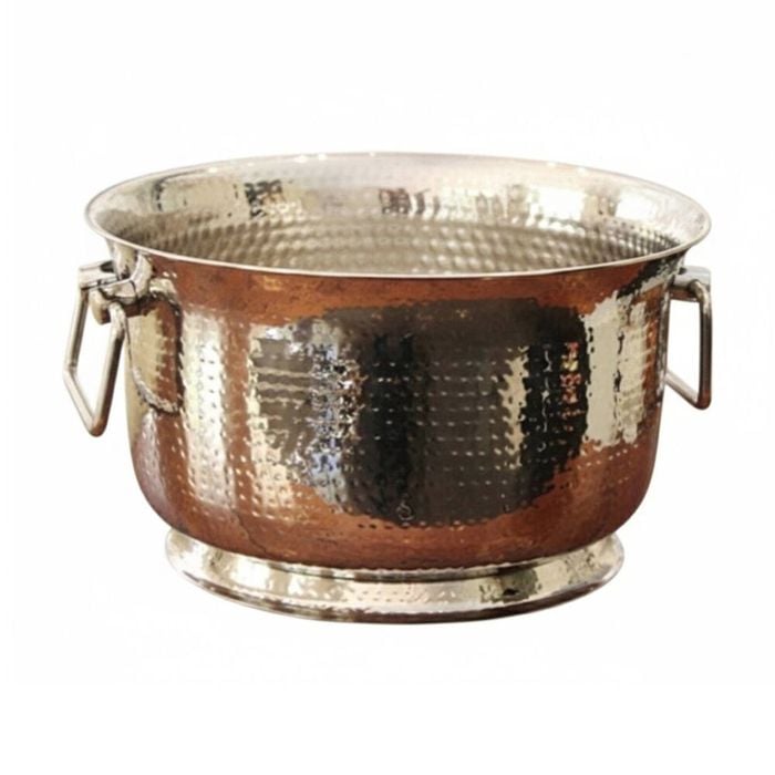 SS Collective Stainless Steel Single Wall Hammered Ice/Drinks Bucket 41x23cm