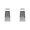 2PK Appetito Stainless Steel Deluxe Grater 4-Sided Kitchen Cooking Tool
