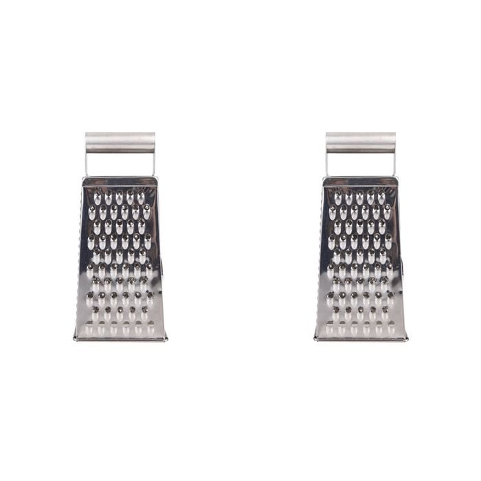 2PK Appetito Stainless Steel Deluxe Grater 4-Sided Kitchen Cooking Tool