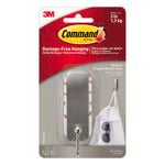 Command Medium Brushed Nickel Hook - 1 Pack