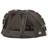 vidaXL Fishing Tent 4-Person Foldable Camping Shelter Canopy Brown Waterproof