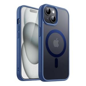 Case Clear Magnetic Shockproof Cover - For Apple iPhone 16 (Blue)